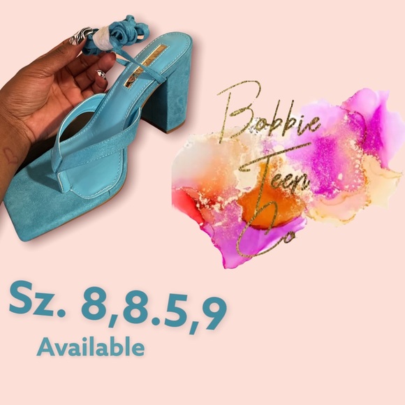 Blue Lace up heels - Picture 1 of 1